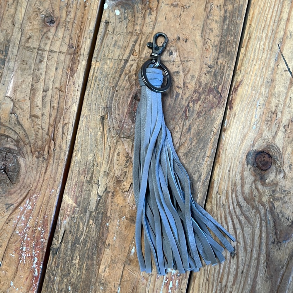 Leather Tassel Key Chain